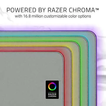 Razer Goliathus Extended Chroma Gaming Mouse Pad: Customizable Chroma RGB Lighting - Soft, Cloth Mat...