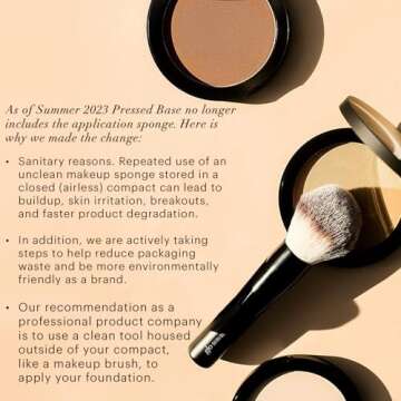 Glo Skin Beauty Pressed Base Powder Foundation Makeup (Honey Light) - Flawless Coverage for a Radiant Natural, Second-Skin Finish