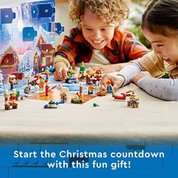 LEGO City 2022 Advent Calendar 60352 Building Toy Set for Kids, Boys and Girls Ages 5+; Includes a City Playmat and 5 City TV Characters (287 Pieces)