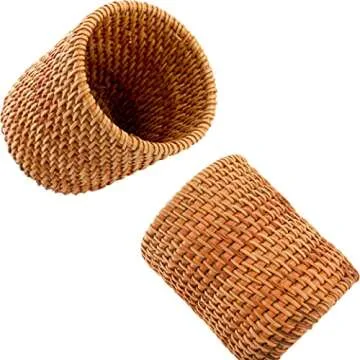 Okllen Rattan Pencil Holder - Stylish & Functional Organizer