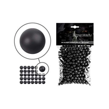 Wearable4U .50 Caliber Rubber Balls: Reusable Training Balls for Paintball Guns (100 Rounds)