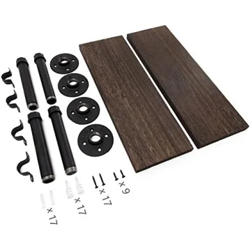 Mkono Rustic Pipe Floating Shelves Set - Stylish & Sturdy