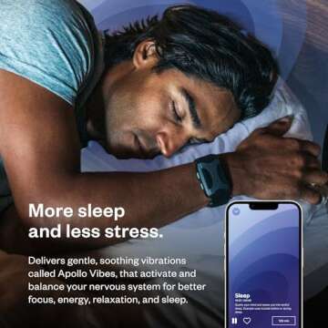 Apollo Neuro Sleep Aid & Stress Relief Wearable - Help Improve Sleep, Calm Mind and Body, Stimulate ...