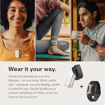 Apollo Neuro Sleep Aid & Stress Relief Wearable - Help Improve Sleep, Calm Mind and Body, Stimulate Vagus Nerve, Rebalance Nervous System (Stealth)