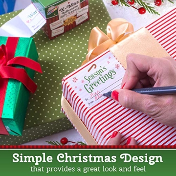 80 Self-Adhesive Christmas Gift Tags for Easy Wrapping