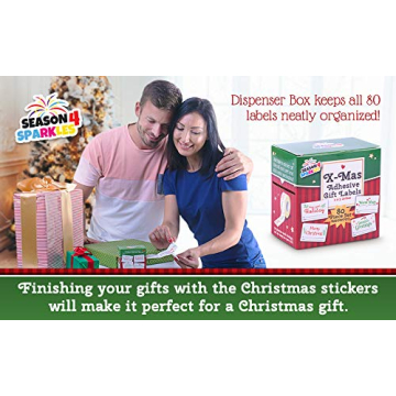 80 Self-Adhesive Christmas Gift Tags for Easy Wrapping