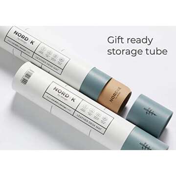 Nordik Leather Desk Mat Cable Organizer - Champagne Beige 35 X 17 inch - Premium Extended Mouse Mat ...