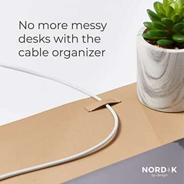 Nordik Leather Desk Mat - Elegant Organizer for Home Office