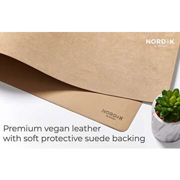 Nordik Leather Desk Mat - Elegant Organizer for Home Office