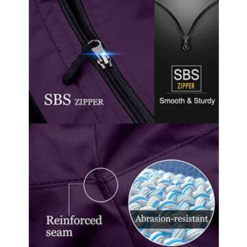 GEMYSE Women's Mountain Waterproof Ski Snow Jacket Warm Winter Windproof Raincoat with Detachable Hood(Purple-6,Medium)