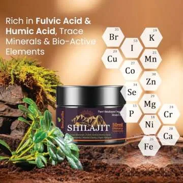 Yzmoffer Shilajit Pure Himalayan Organic Shilajit Resin, Gold Grade Pure Shilajit for Men and Women, Pure Natural Shilajit with 85+ Trace Minerals & Fulvic Acid for Energy, Immune Support, 50 Grams