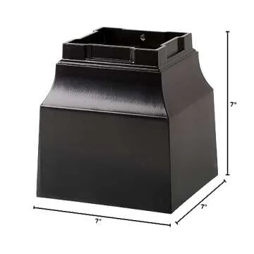 Whitehall 16248 Aluminum Balmoral Post Cuff in Black