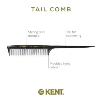 Kent SPC82 Professional Barber Tail Comb for All Hair Types