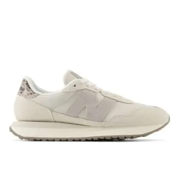 New Balance Women's 237 V1 Sneaker, White/Beige, 8