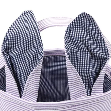 Leziazany Easter Basket with Cute Bunny Ears for Kids