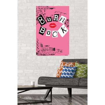 Trends International Mean Girls - Burn Book Wall Poster, 34L x 22.4W, Unframed Version