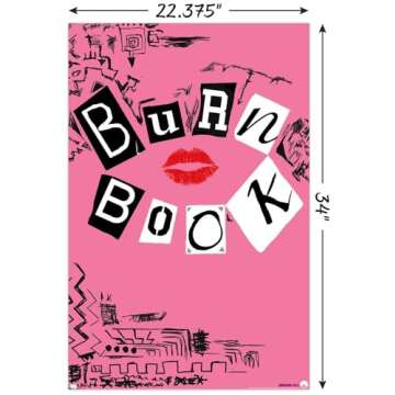 Trends International Mean Girls - Burn Book Wall Poster, 34L x 22.4W, Unframed Version