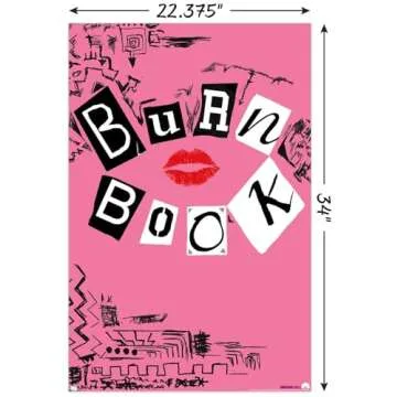 Trends International Mean Girls - Burn Book Wall Poster, 34L x 22.4W, Unframed Version