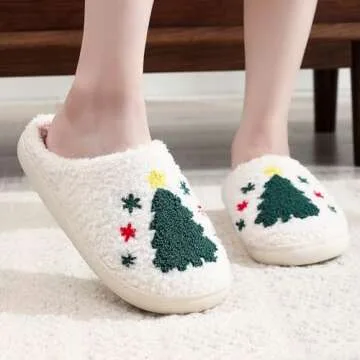 Menore Christmas Reindeer Plush Slippers for All Ages