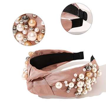 Ivyu Headbands - Knotted Pearl Diademas Para Mujer De Moda Hair Accessories Hairbands for Girls No S...