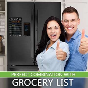 Weekly Dinner Menu Board for Kitchen A4-8.5x12 Black Magnetic Weekly Meal Planner for Fridge Dry Erase Weekly Menu Board Magnetic Menu for Refrigerator Food Menu Board Weekly Chalkboard Menu Board