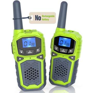 Walkie Talkies for Kids,Long Range 2 Way Radio 22CH VOX,Birthday Gift,Family Walkie Talkie for Camping Hiking Indoor Outdoor，Toys Gifts for 6-12 Years Old Boys Girls（No Batteries）