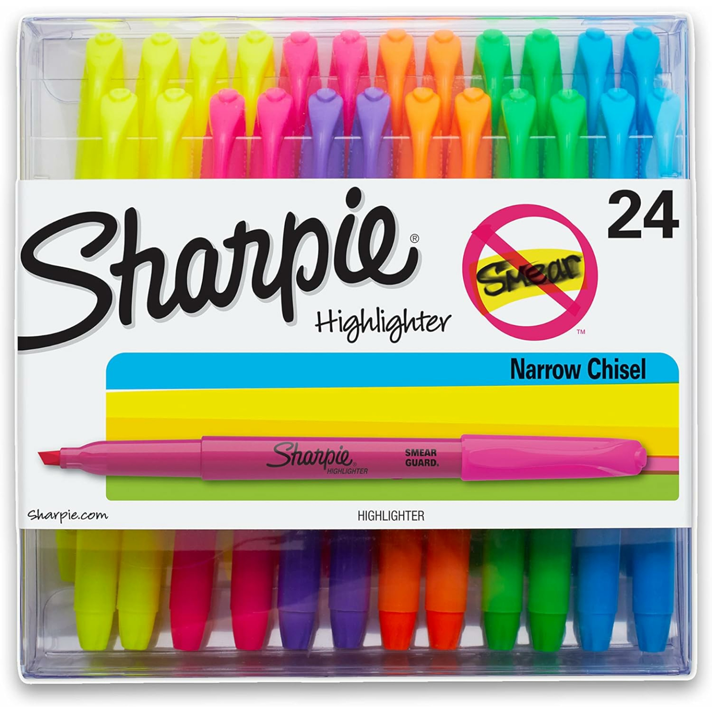 Sharpie Pocket Highlighters, 24 Assorted Colors