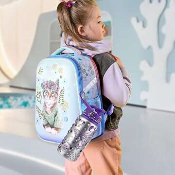 Fenreen Gifts for Girls, Decorate Your Own Water Bottles with Gem Stickers, Personalize DIY Birthday Gifts Ideas for Girls, Arts and Crafts Kit for Kids, Easter Basket Stuffers for Kids Gifts