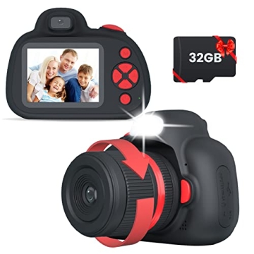 MOREXIMI Kids Camera, Digital Camera for Kids 3-8 Year Old, Birthday, Toys for Girls, 2.4" IPS Scree...