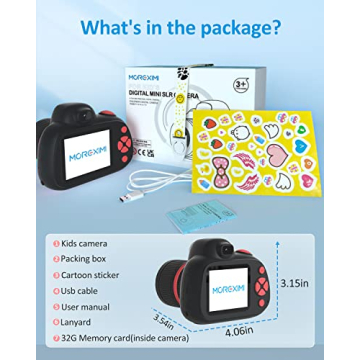 MOREXIMI Kids Digital Camera for Ages 3-8 years