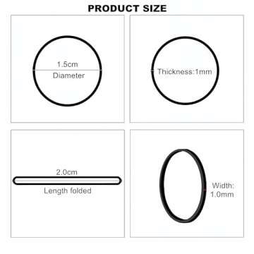 JIANYI 1200 Pack Mini Rubber Bands, Soft Elastic Bands Small Tiny Hair Ties for Toddlers, Kids, Audi...