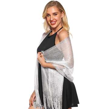 Elegant Metallic Shimmering Shawls for Any Occasion