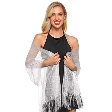 Elegant Metallic Shimmering Shawls for Any Occasion