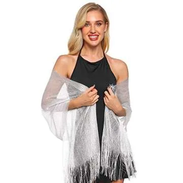 Elegant Metallic Shimmering Shawls for Any Occasion