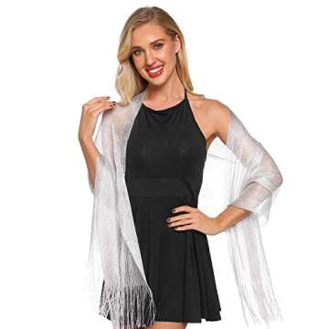 Elegant Metallic Shimmering Shawls for Any Occasion
