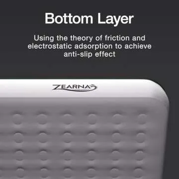 Zearna Air Mattress Queen with Built in Pump - Upgraded Blow Up Bed, 2 Mins Quick Self Inflatable, 13"/650lbs Max, All Night No Lost Air, Strong Support, for Camping,Home,Guests,Portable Travel