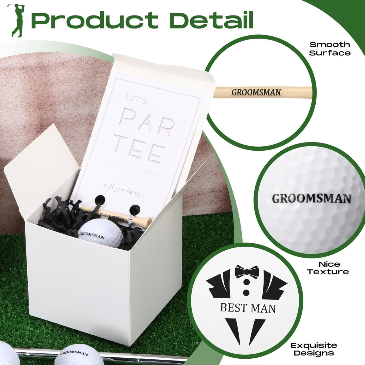 Golf Groomsman Proposal Gift Box Set - 6 Sets