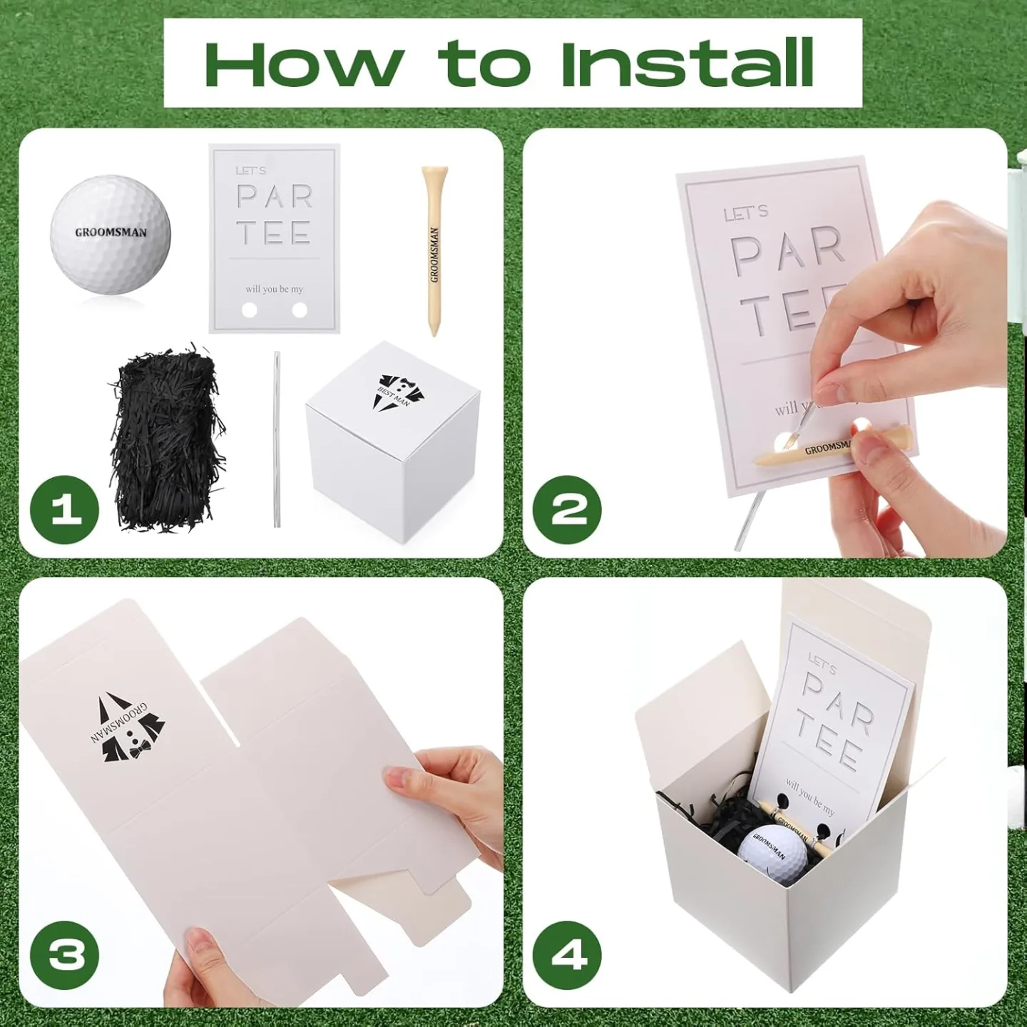 Golf Groomsman Proposal Gift Box Set - 6 Sets