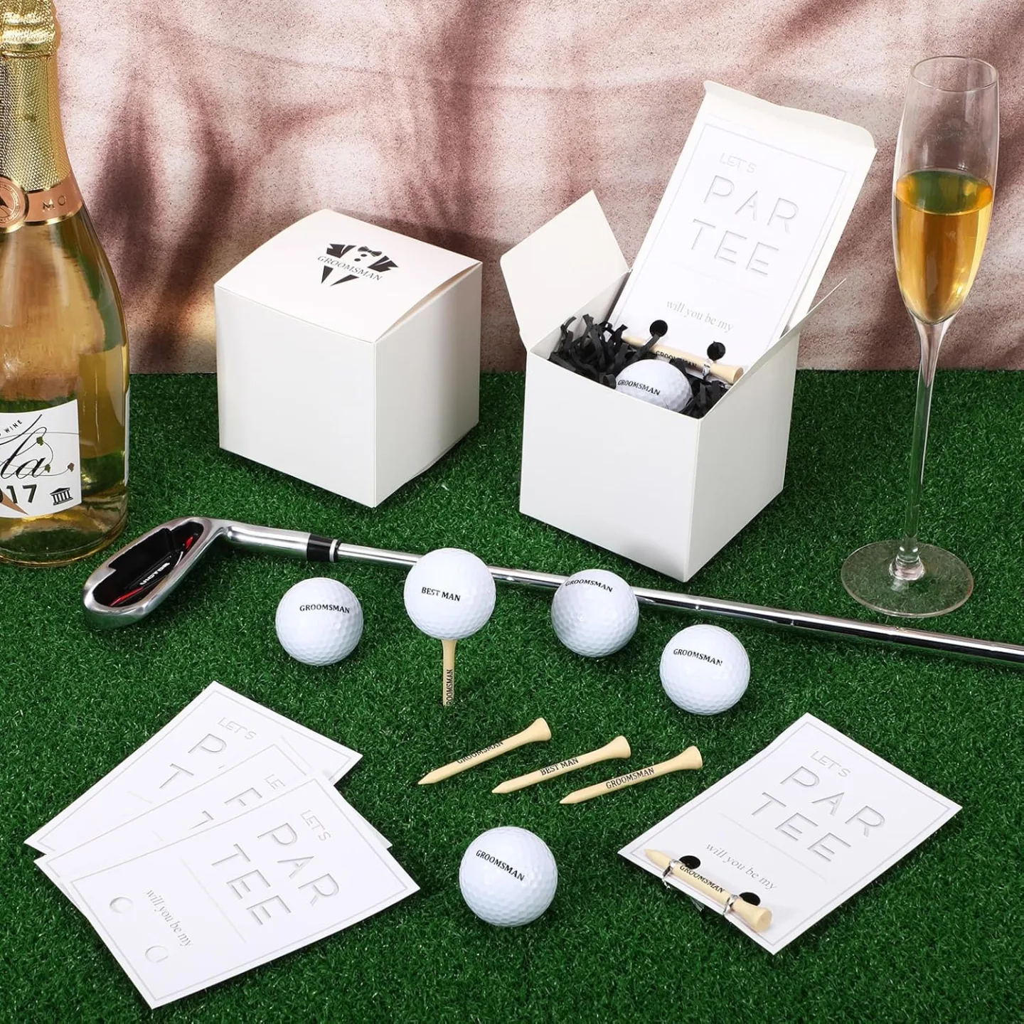 Golf Groomsman Proposal Gift Box Set - 6 Sets