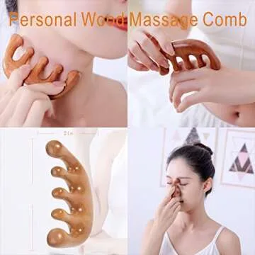 OYAMEQICH Wood Therapy Massage Tools Kit for Body Sculpting
