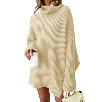 Stylish LILLUSORY Womens Turtleneck Sweater Dress
