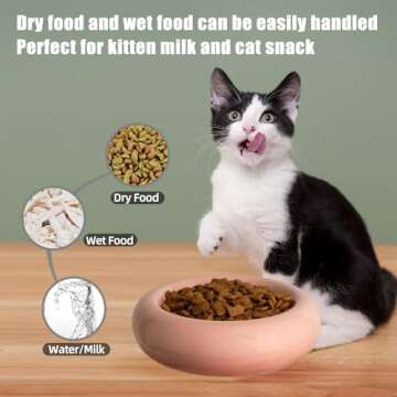 KTLECL Ceramic Cat Bowls - Whisker Fatigue Relief