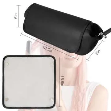 Hot Hair Tools Travel Bag with Heat-resistant Mat, Hair Tools Organizer for Straighteners, Curling Iron, Hair Dryers, Hair Accessories, Waterproof 2 in 1 Hair Styling Curling Iron Travel Case (Black)