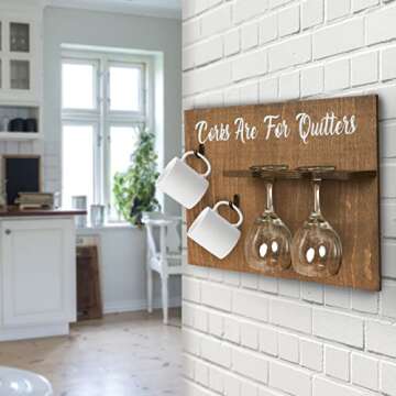 Merkay Wine Gifts for Women Who Have Everything - Unique Gifts for Women Funny Wine Glasses Rack Goo...