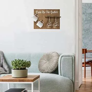 Merkay Wine Gifts for Women Who Have Everything - Unique Gifts for Women Funny Wine Glasses Rack Good for Christmas, Birthday Gifts, and Comes With Special Design Gift-Box (Corks Are For Quitters)