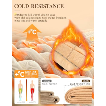 Vosda Women’s Fleece-Lined Tights - Ultra-Warm Fake Sheer Look Pantyhose Thick Leggings for Winter