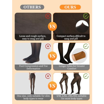 Warm and Stylish Vosda Women’s Fleece-Lined Tights