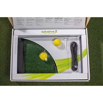 GolfBaysUK Optishot 2 Golf Simulator Bundle – You Get Deep Golf Enclosure, 1.5M X 1.5M Golf Mat, Optishot2 Golf Simulator - for Home - Train from Home Package