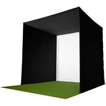 GolfBaysUK Optishot 2 Golf Simulator Bundle – You Get Deep Golf Enclosure, 1.5M X 1.5M Golf Mat, Optishot2 Golf Simulator - for Home - Train from Home Package