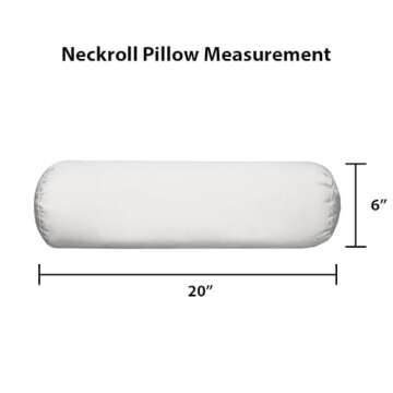 RSH DECOR: 6-Pack Pillow Set | All-Weather Spun Fabric | Water & Fade-Resistant | 17" Square, 20" x 12" Lumbar, 20" x 6" Neck Roll Pillows | Outdoor Pillows for Patio Furniture | Black & White Stripe